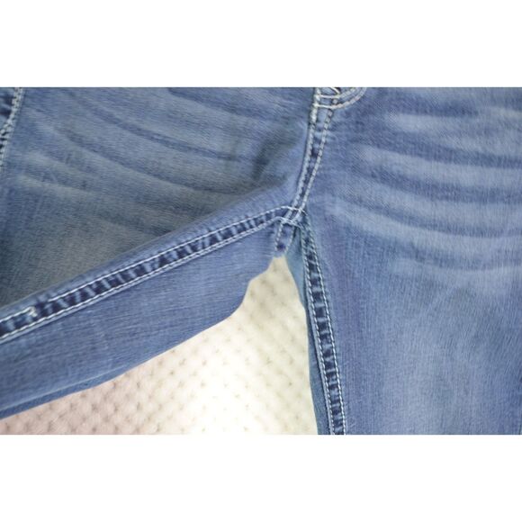 Grace In LA Women's 27 Medium Wash Embroidered Mid Rise Bootcut Jeans - Picture 10 of 16